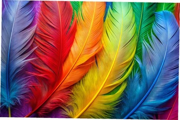 Obraz premium colorful feathers background