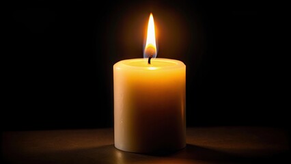 Close-up of a lit candle shining in the dark, candle, fire, flame, wax, light, glowing, dark, warmth, decoration, cozy
