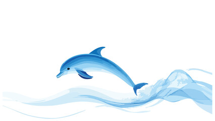 Fototapeta premium dolphin in the water, eps file