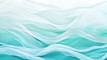 Fototapeta premium Gentle Waves of Light in Soft Aqua Tones