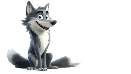 wolf isolated on white, vector eps 10 file