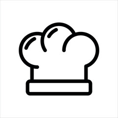 Chef hat icon in outline style