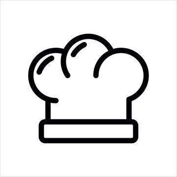 Chef hat icon in outline style