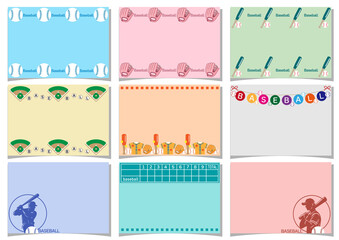 野球■野球素材のメッセージカードセット