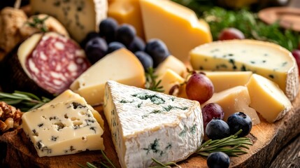 cheeses of different kinds and different shapes