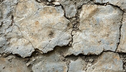 Fototapeta premium Close-up of Cracked and Weathered Concrete Surface