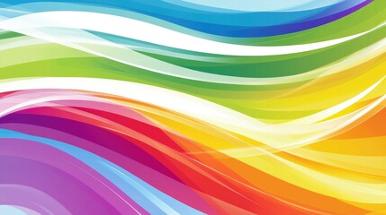 Obraz premium Vibrant Flowing Waves in Bright Colors