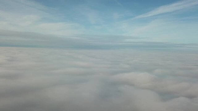 paning left above the fogy clouds to the sun