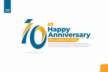 Obraz premium Number 10 logo icon design, 10th birthday logo number, anniversary 10