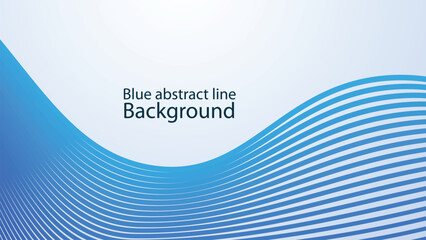 Blue stripes curve line abstract background vector image for backdrop or presentation