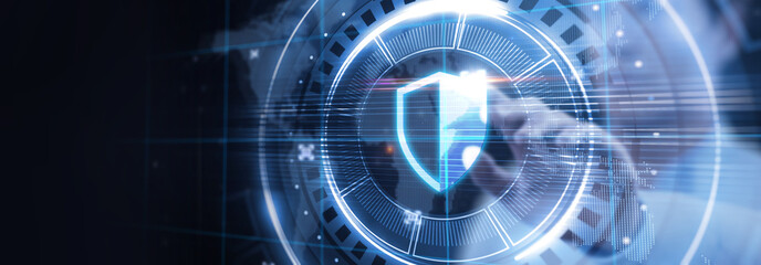 Cyber security data protection business technology privacy concept.