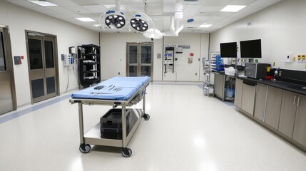 Modern Surgical Room with Clean Equipment and Lighting