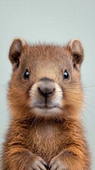 Cute Groundhog Portrait  Adorable Animal  Wildlife Photography  Studio Shot