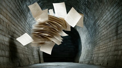 Floating Pages in a Tunnel Vortex Effect