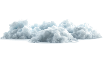 Snow Drifts Piled up Against a Bright White Background Generative AI