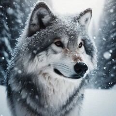 Obraz premium wolf in winter