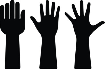 Obraz premium Vote hands icon. Simple illustration of vote hands icon for web design isolated on white background