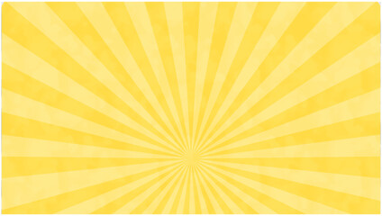 水彩風のシンプルな集中線・黄
