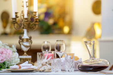 wedding table setting, Table setting at a luxury wedding, and Beautiful flowers on the table