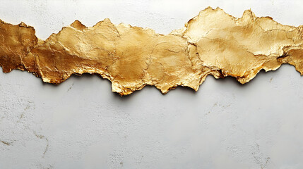 Elegant gold leaf texture on a white background, ideal for luxurious design projects or creative backgrounds.