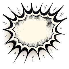 Obraz premium Starburst Speech Bubble for Dramatic Exclamations