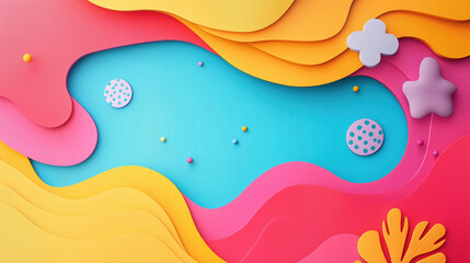 Fototapeta premium 3D rendering of An abstract background kids brochure 