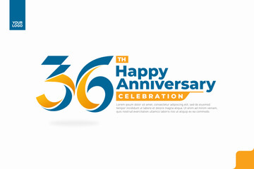 Number 36 logo icon design, 36th birthday logo number, anniversary 36