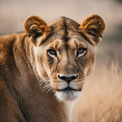 Obraz premium Lioness Photograph Closeup