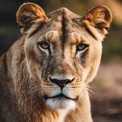 Fototapeta premium Lioness Photograph Closeup