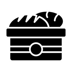 Basket Bread Solid Icon