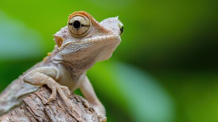 Closeup of a Lizard with Large Eyes.