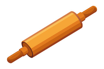 Wooden rolling pin vector illustration 
