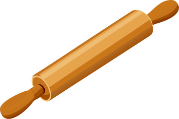 Wooden rolling pin vector illustration 
