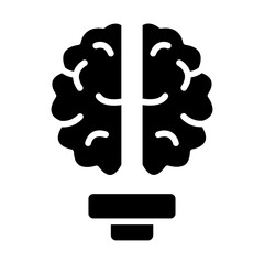 Lightbulb Wisdom Solid Icon