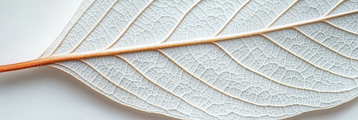 Obraz premium Close-up of a Leaf Vein Pattern.