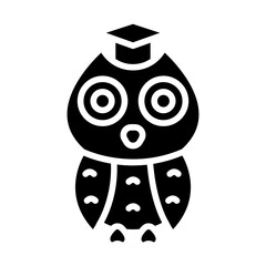 Owl Wisdom Solid Icon