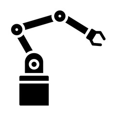 Robotic Arm Solid Icon