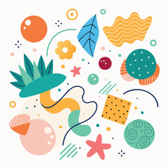 creative abstract style art background for children