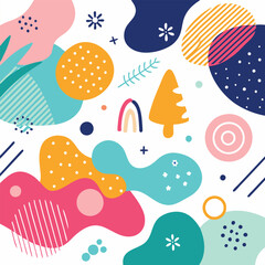 Fototapeta premium creative abstract style art background for children