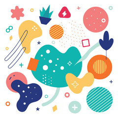 Naklejka premium creative abstract style art background for children