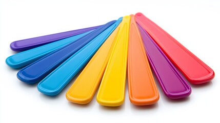 Colorful Rainbow Plastic Spatulas Kitchen Utensils Bright Colors Cooking Tools