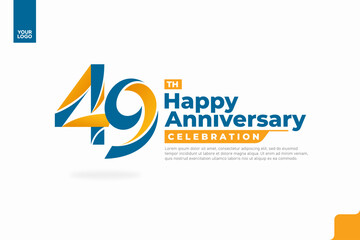 Number 49 logo icon design, 49th birthday logo number, anniversary 49