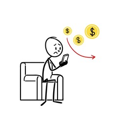 a person sitting on a chair holding a gadget