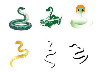 巳年　年賀状素材