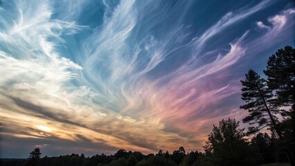 Fototapeta premium Swirling clouds of color in an abstract background with wispy shapes and gradient effects, vibrant, swirls, kaleidoscope