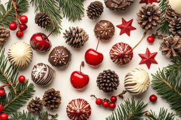 Festive Arrangement of Seasonal Decor and Treats