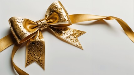 golden ribbon and bow