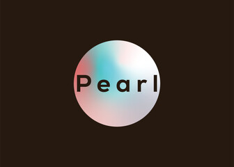 Creative and minimal pearl logo design. Modern colorful pearl logo
