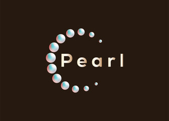 Creative and minimal pearl logo design. Modern colorful pearl logo