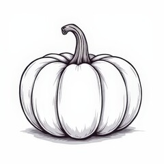 Pumpkin patch clipart black and white featuring a simple group of pumpkins with a charming, rustic feel